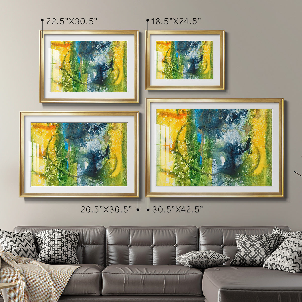 Aquatic Energy III - Modern Framed Art Print