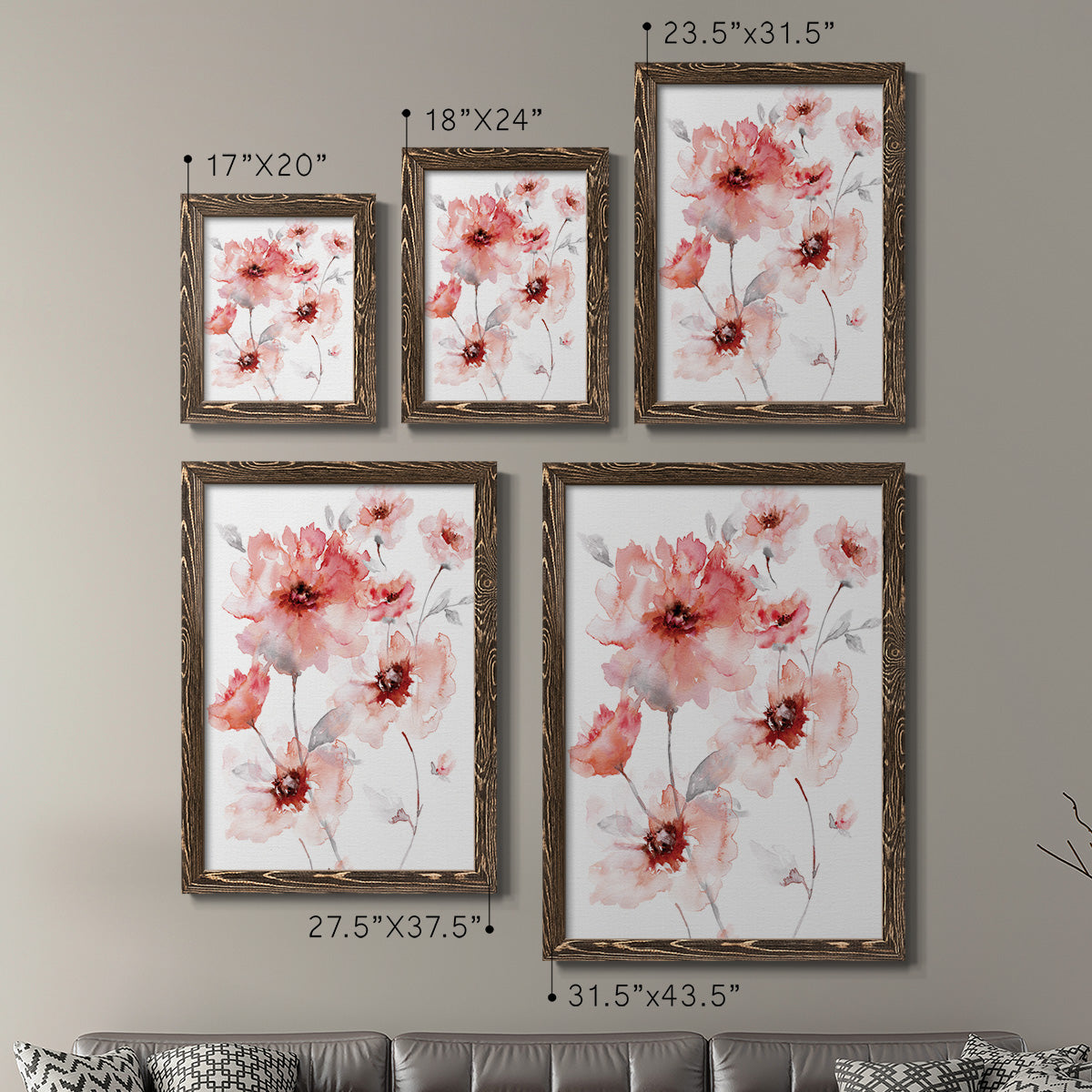 Translucent Blush I - Premium Framed Canvas 2 Piece Set - Ready to Hang