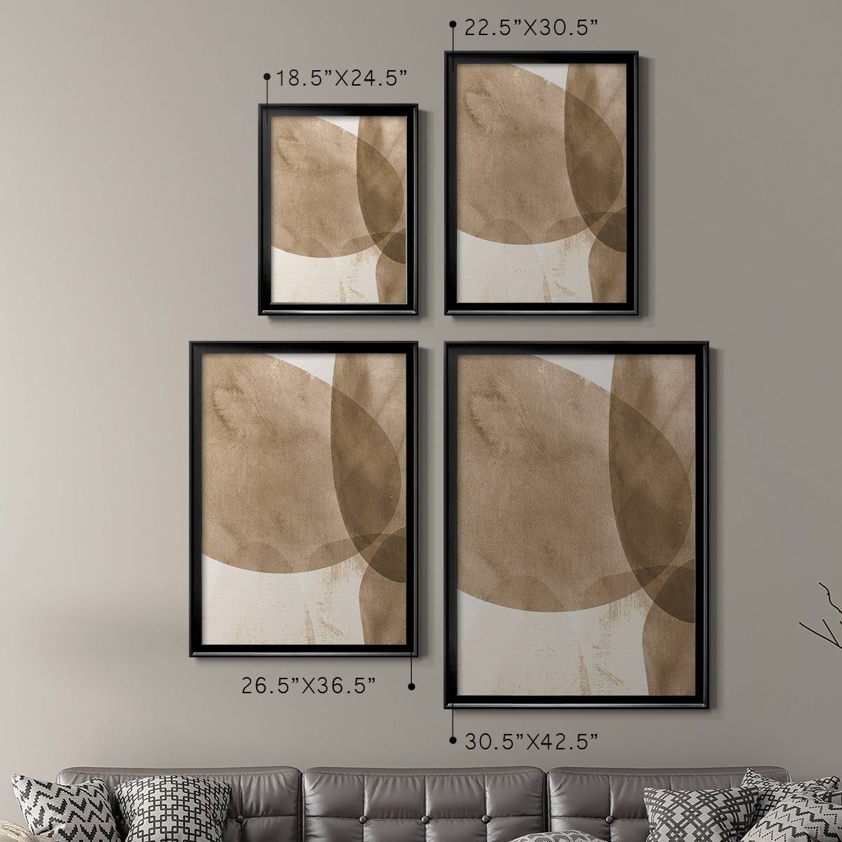 Neutral Object I - Modern Framed Canvas Print