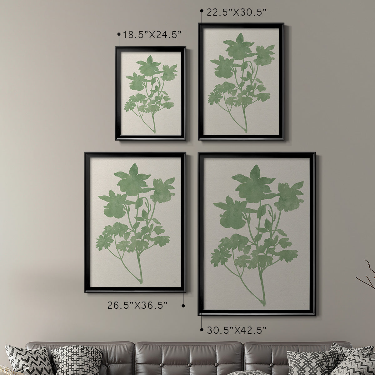 Vintage Garden I - Modern Framed Canvas Print