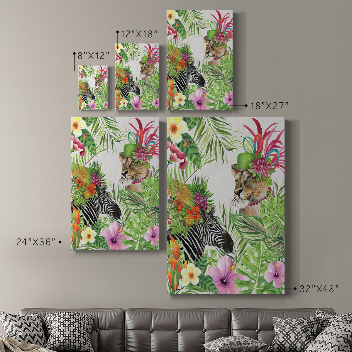 Jungle Royale II Premium Gallery Wrapped Canvas - Ready to Hang