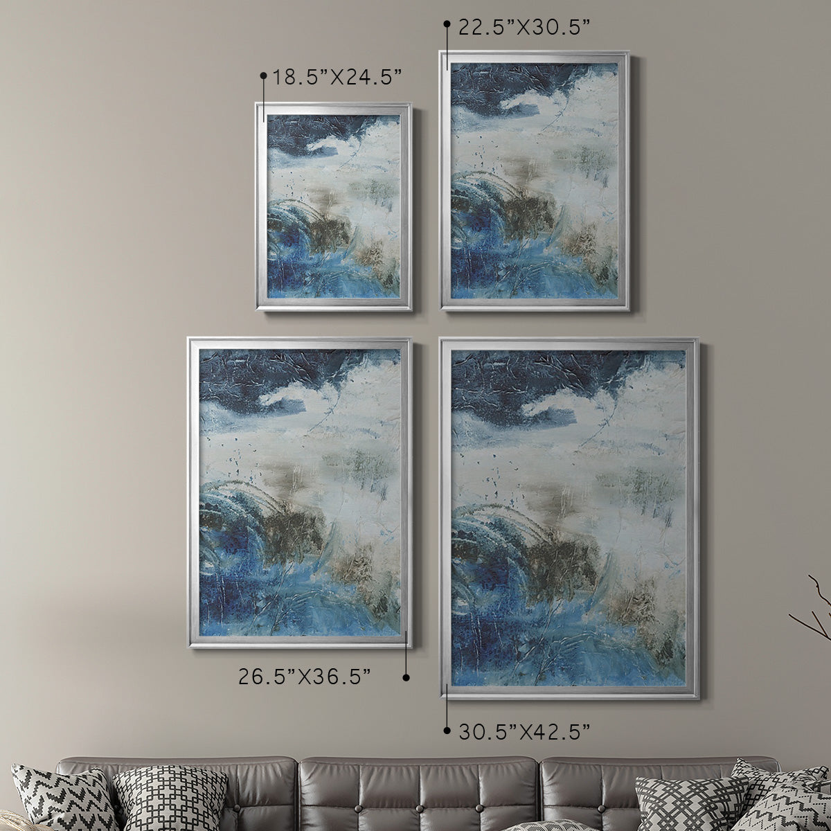 Coastal Seas I - Modern Framed Canvas Print