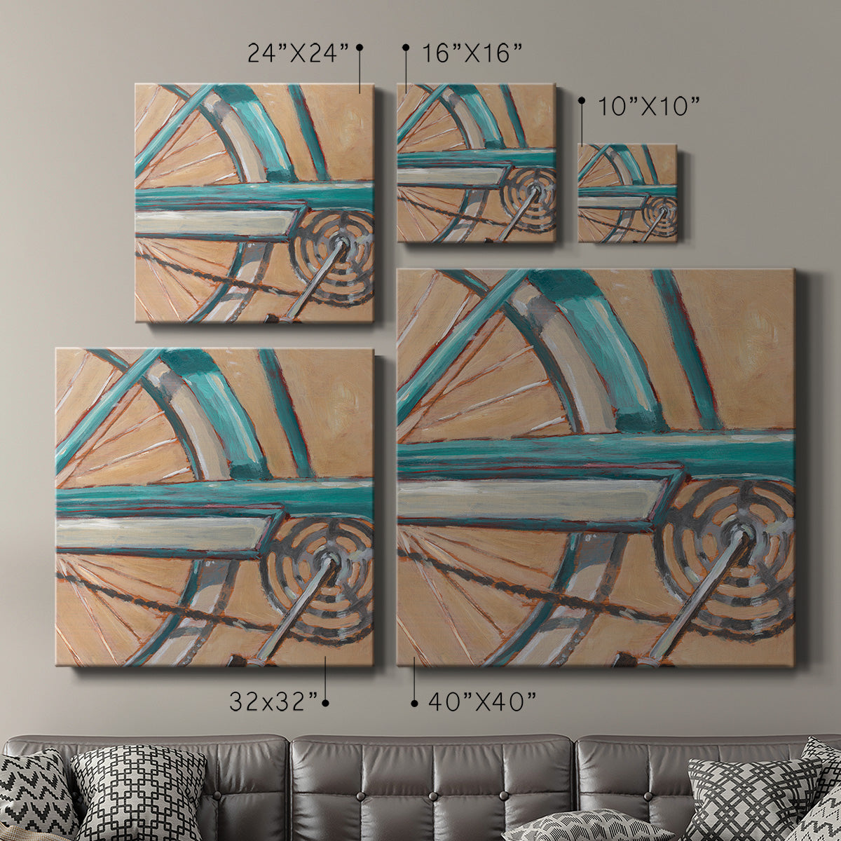 Retro Cycle IV - Canvas Art Print