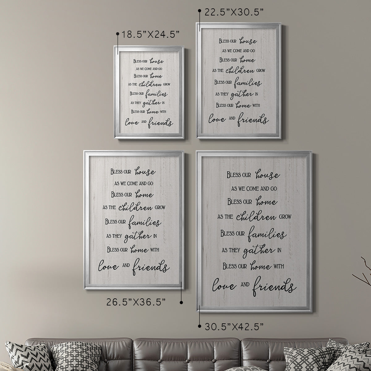 Love and Friends - Modern Framed Canvas Print