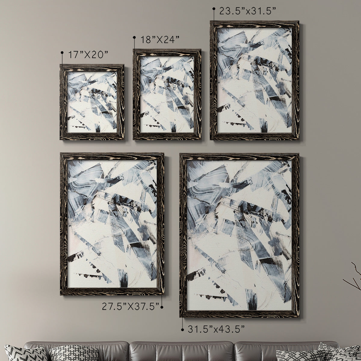 Fractured Ice I - Premium Framed Canvas 2 Piece Set - Ready to Hang