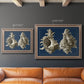 Conch Shells on Navy II Premium Framed Canvas- Ready to Hang