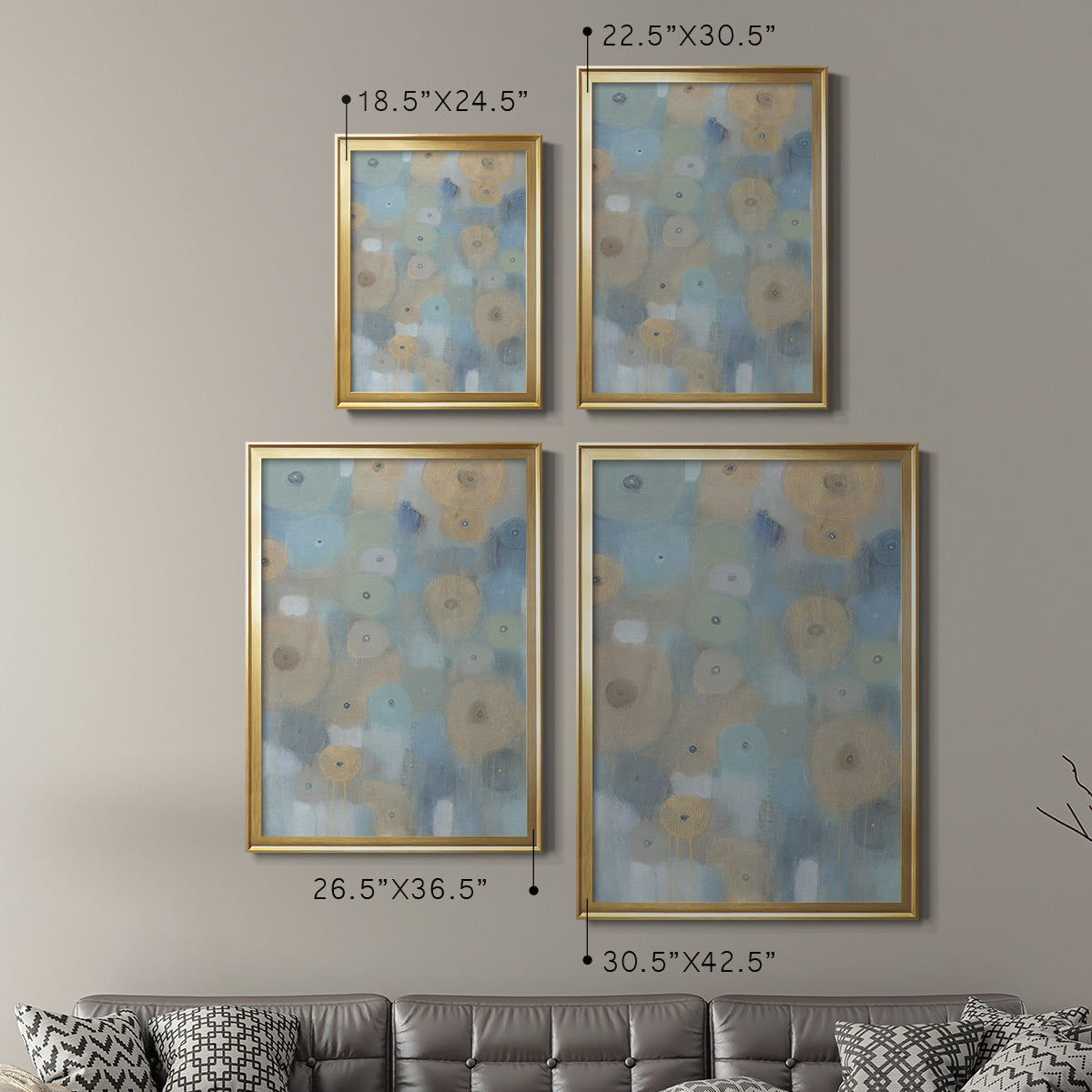Spinning Wheels II - Modern Framed Canvas Print