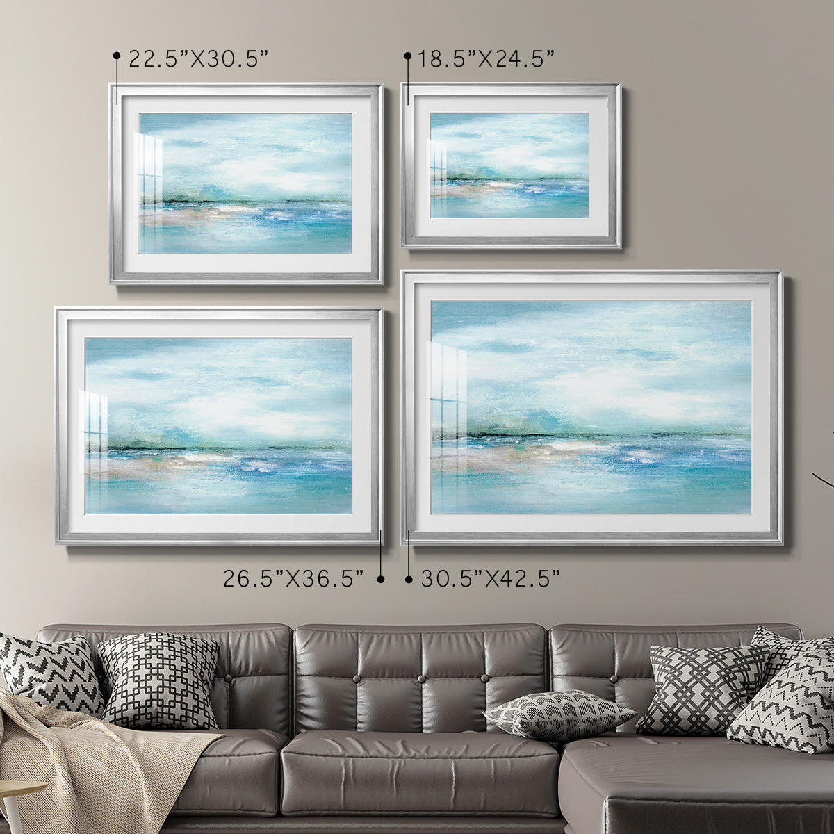 Silhouette Sunset - Modern Framed Art Print