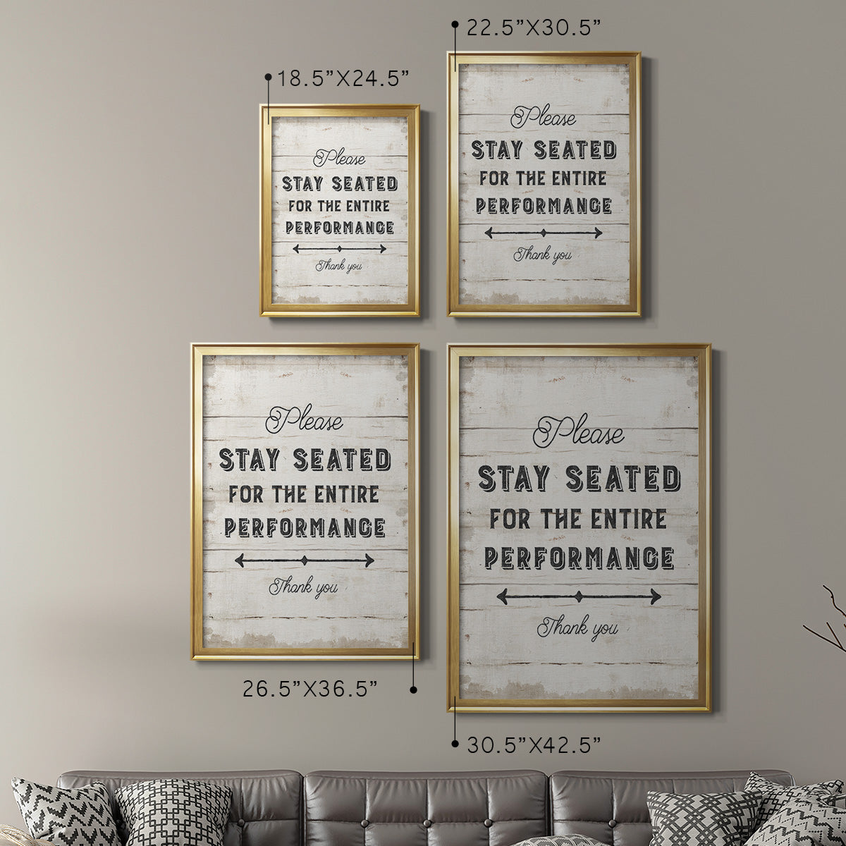 Please Stay Seated - Modern Framed Canvas Print