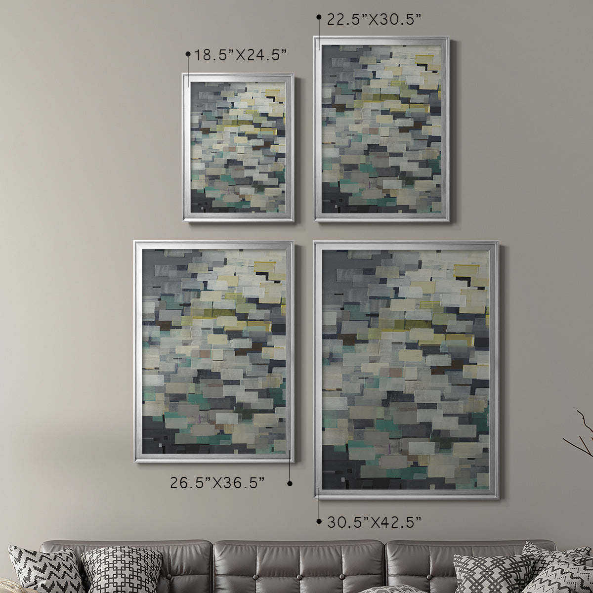 Puzzle Pieces V1 - Modern Framed Canvas Print