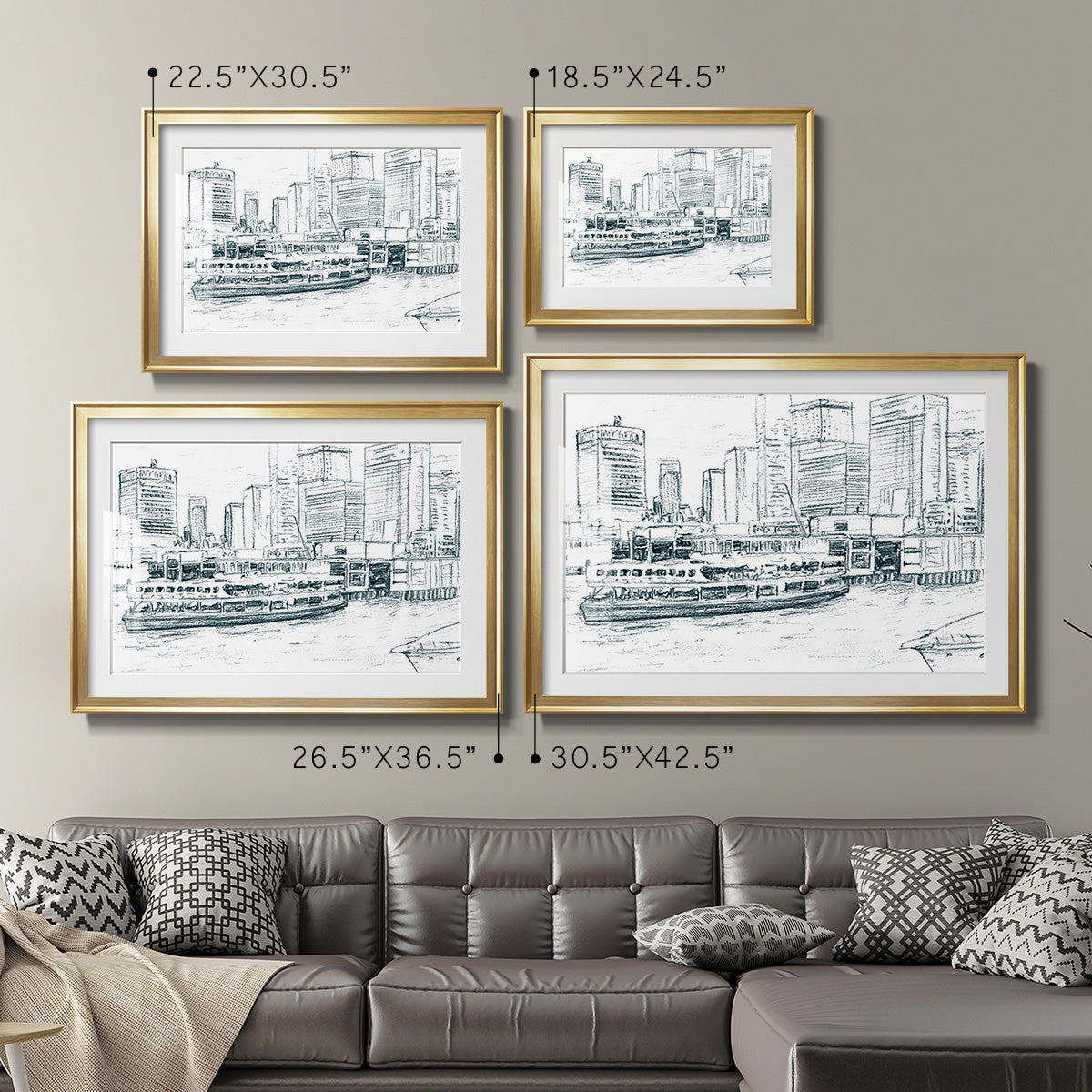 Ferryboats IV Premium Framed Print - Ready to Hang