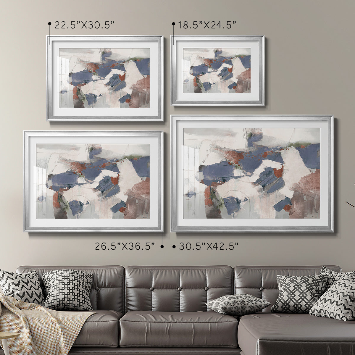 Coral Abstract - Modern Framed Art Print