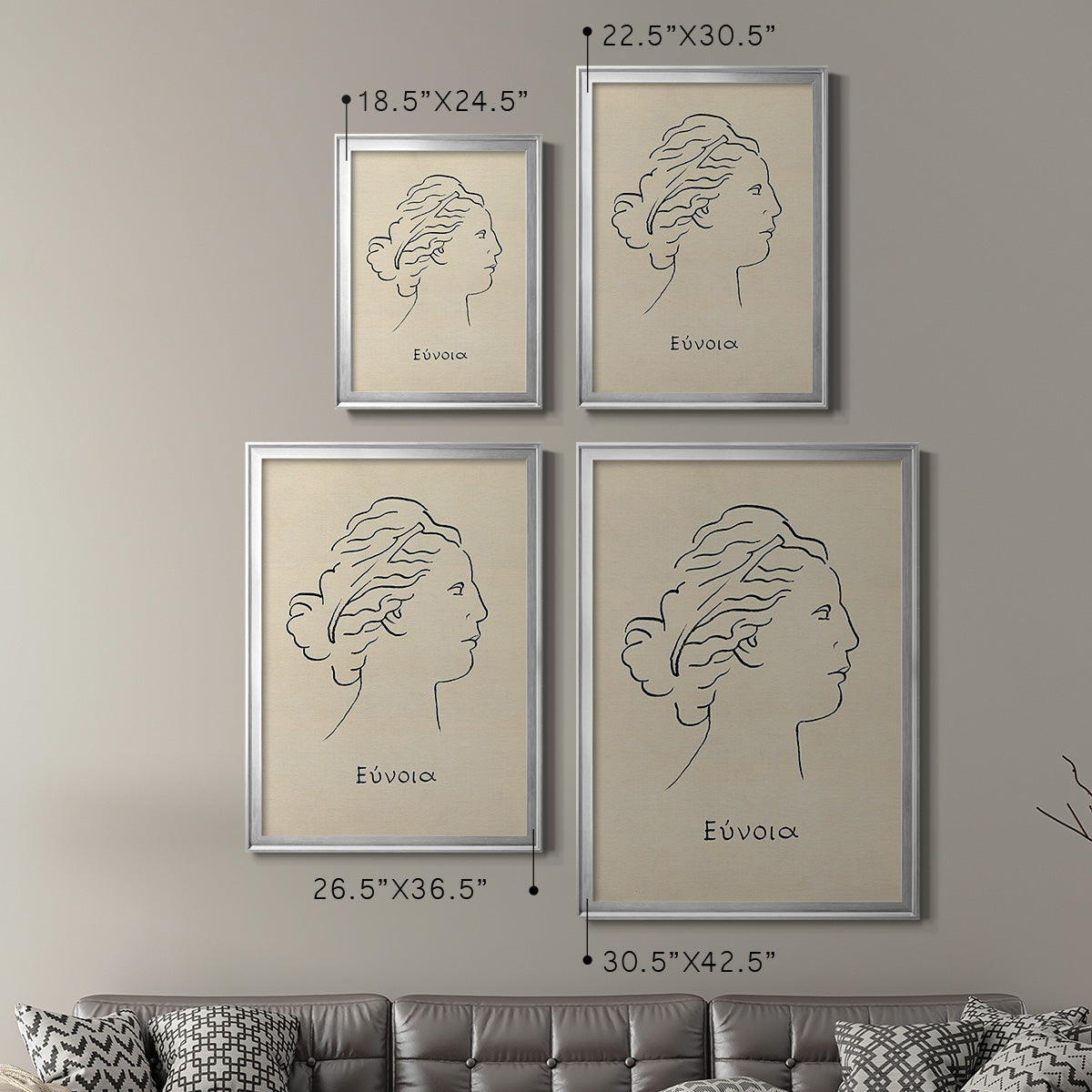Greek Blessing I - Modern Framed Canvas Print