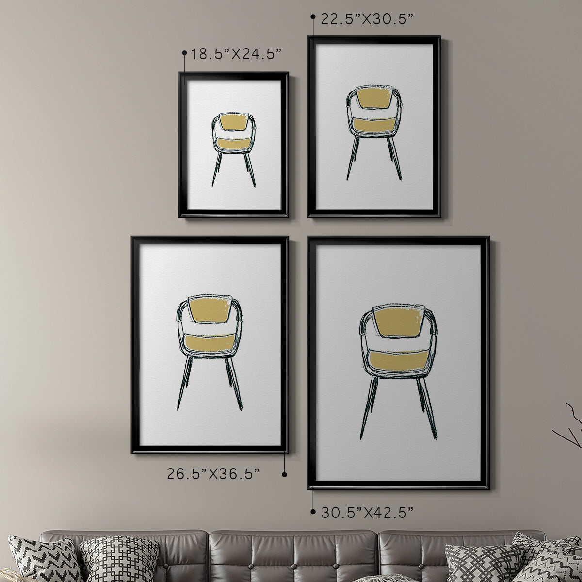 Take a Seat II - Modern Framed Canvas Print