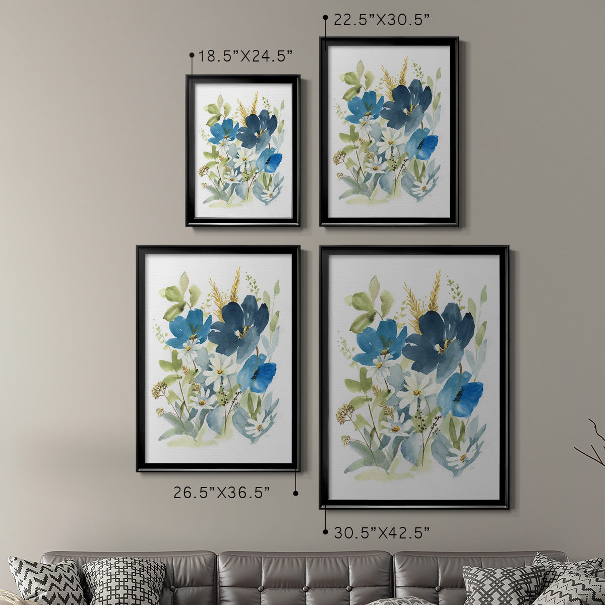 Wild Medley II - Modern Framed Canvas Print