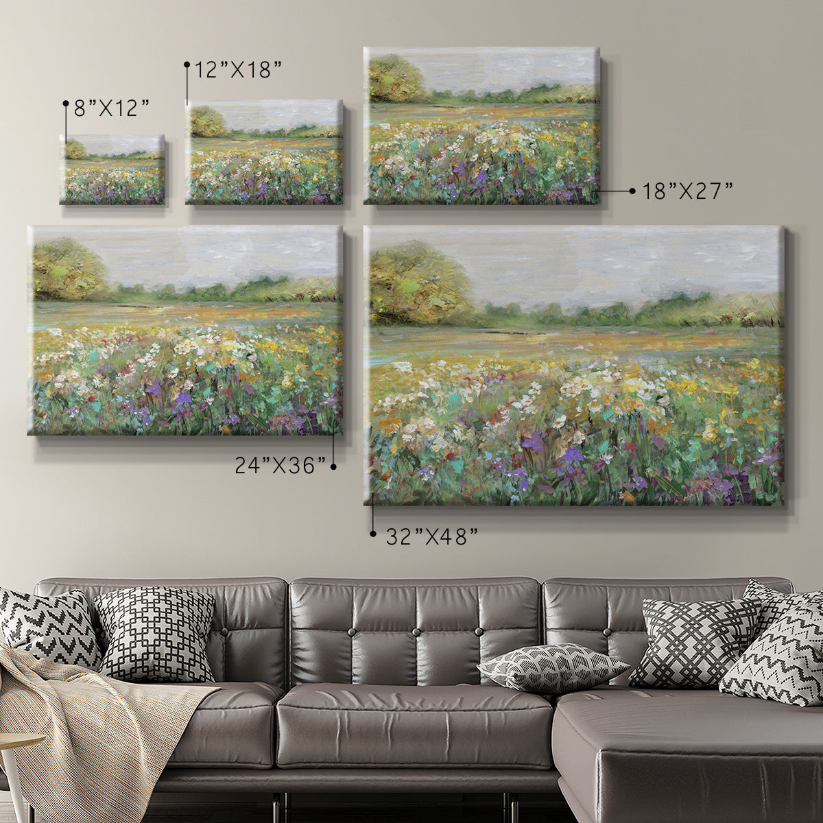 Country Meadow Premium Gallery Wrapped Canvas - Ready to Hang