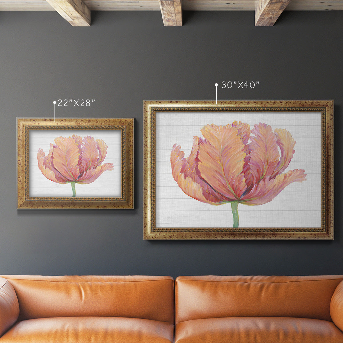 Single Pink Bloom I Premium Framed Canvas- Ready to Hang