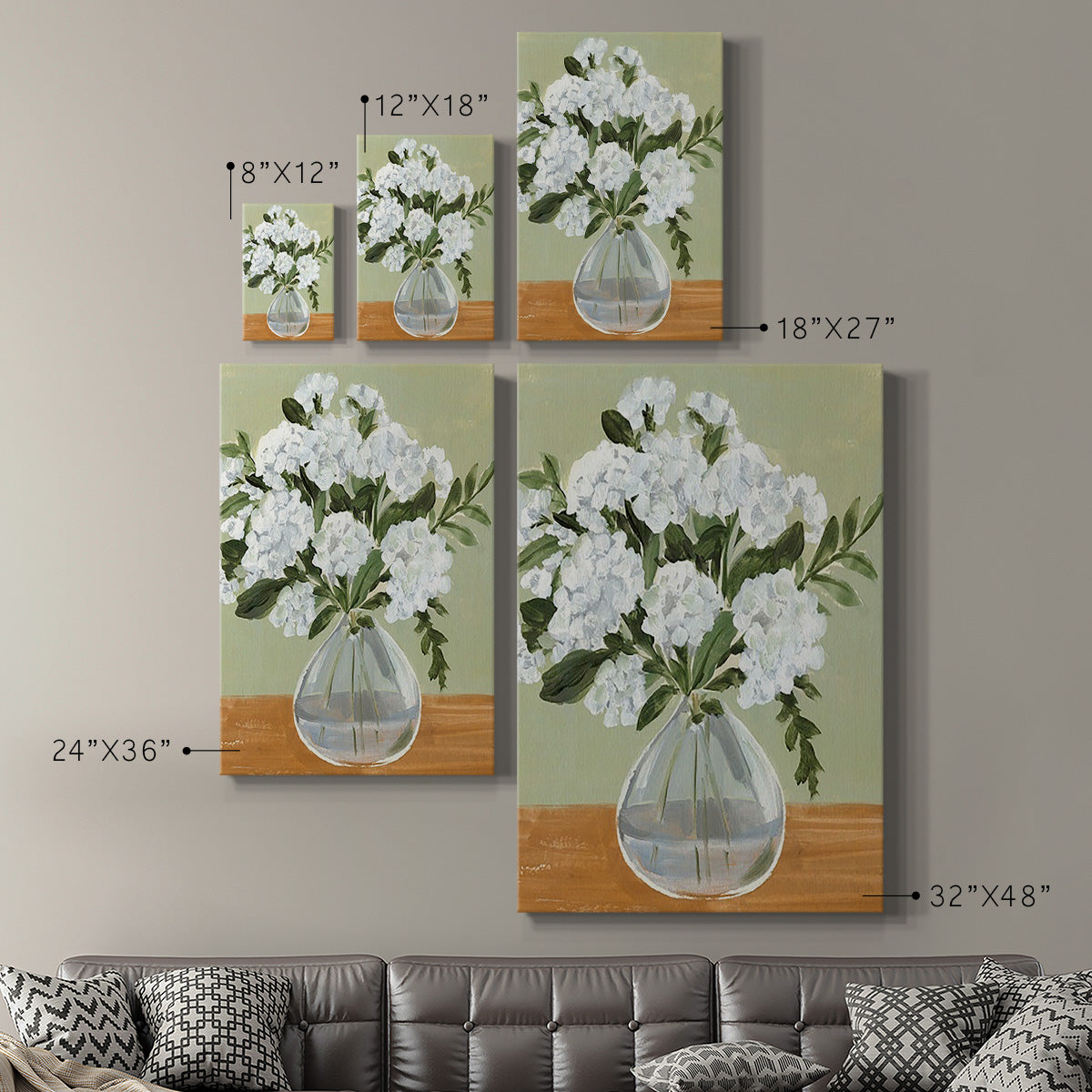 Vased Viburnum I Premium Gallery Wrapped Canvas - Ready to Hang