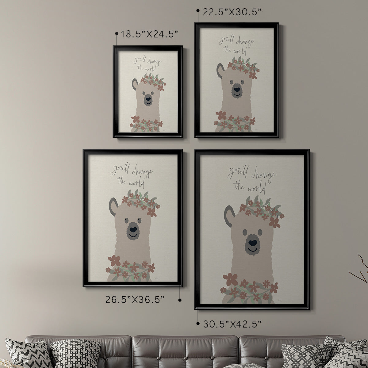 Change The World - Modern Framed Canvas Print