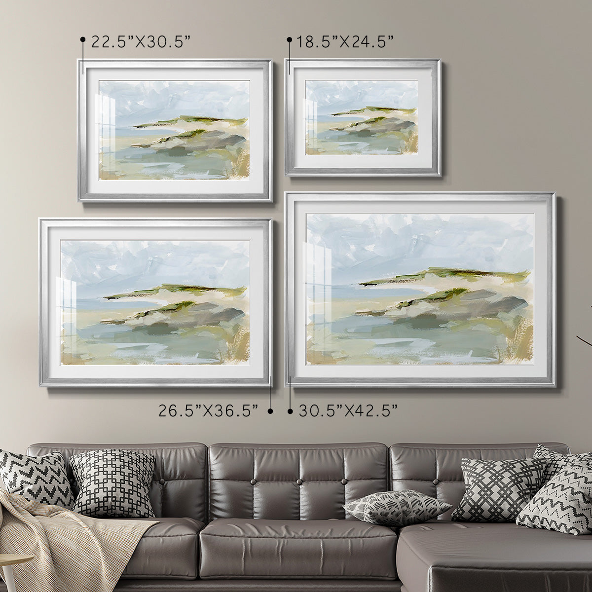 Sea Cove Impression I Premium Framed Print - Ready to Hang