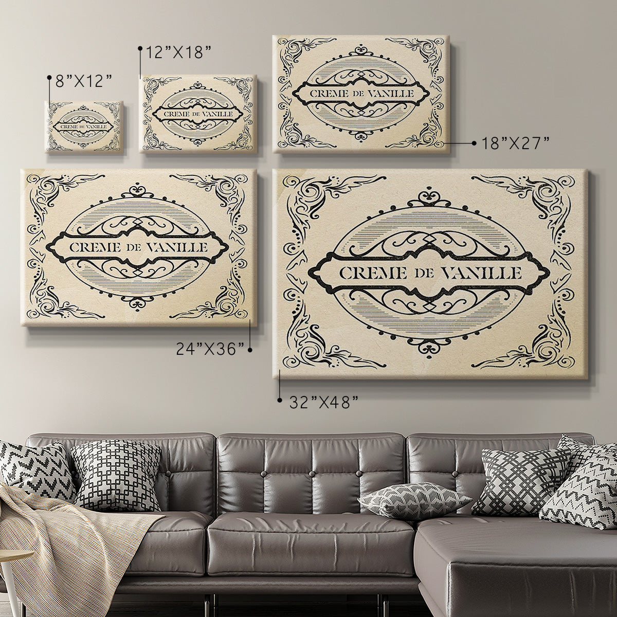 Antique French Label II - Canvas Art Print