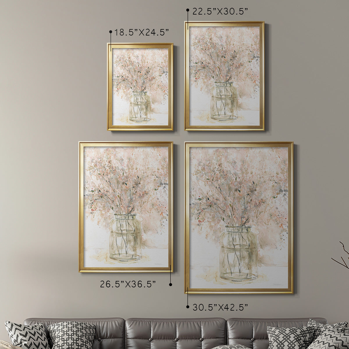 Delicate Arrangement II - Modern Framed Canvas Print
