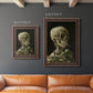 Head of a Skeleton with a Burning Cigarette - Ornate Framed Canvas Print
