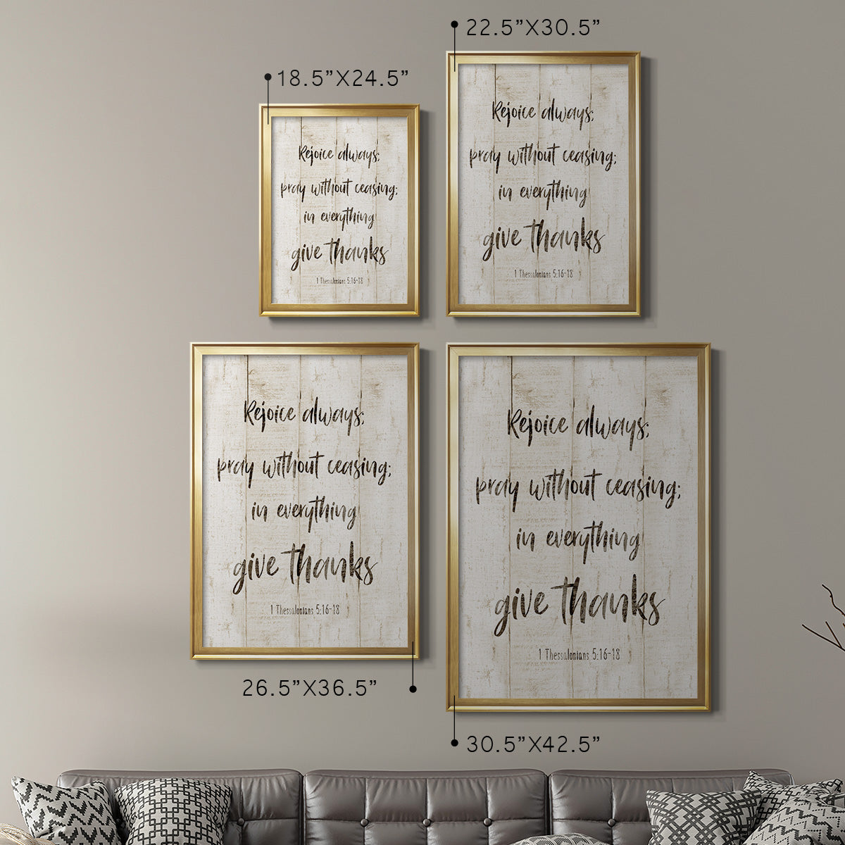 Rejoice Always - Modern Framed Canvas Print