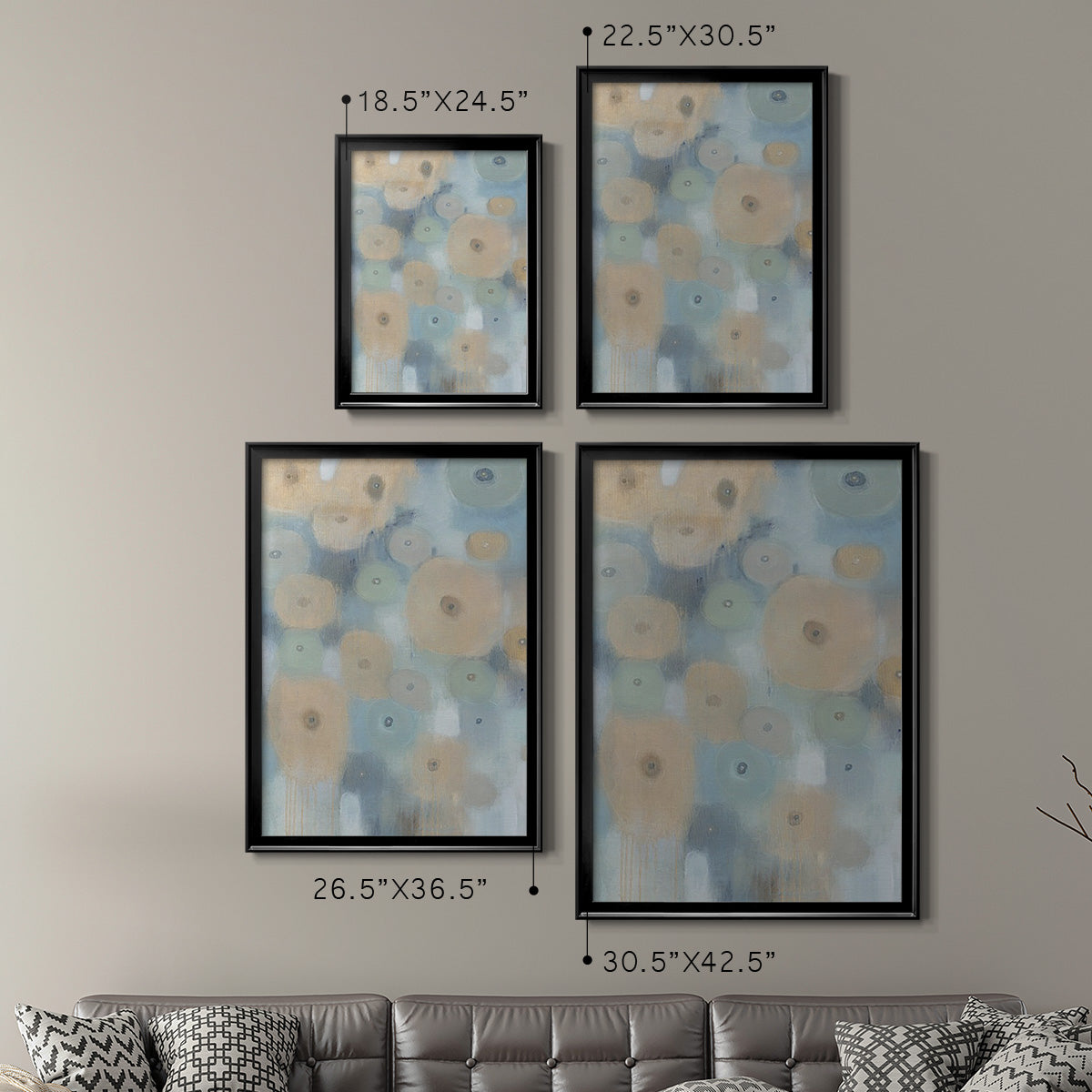 Spinning Wheels I - Modern Framed Canvas Print