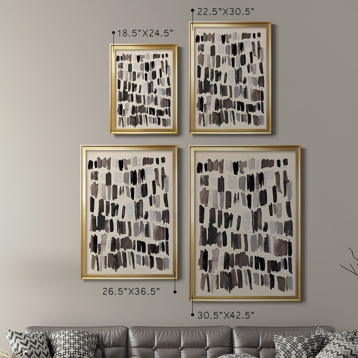 Chalk and Flint IV - Modern Framed Canvas Print