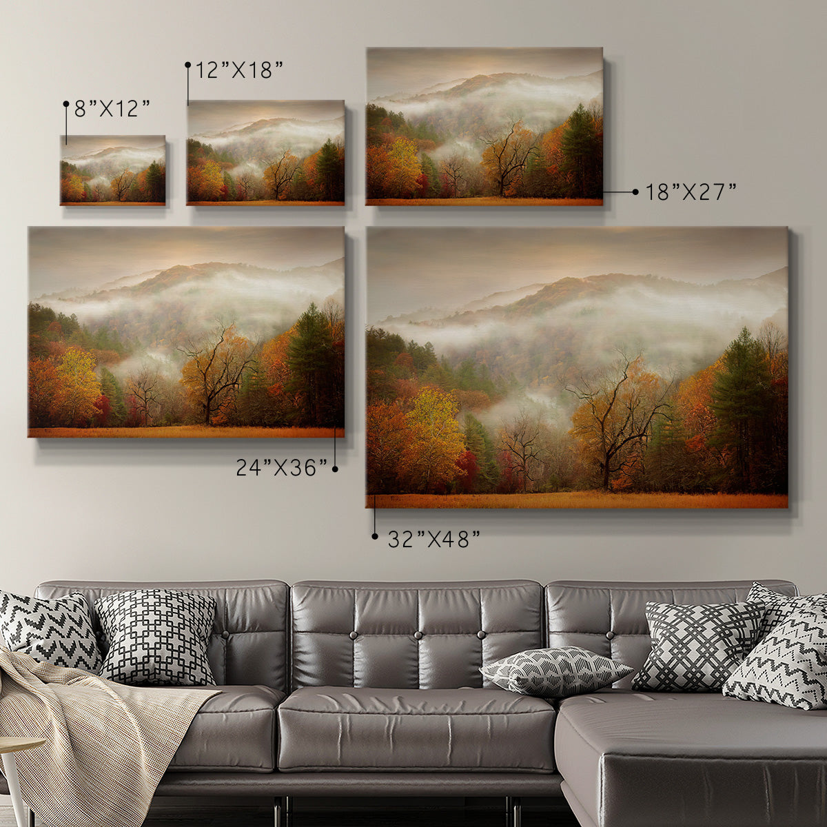 Photography Study Autumn Mist Premium Gallery Wrapped Canvas - Ready to Hang