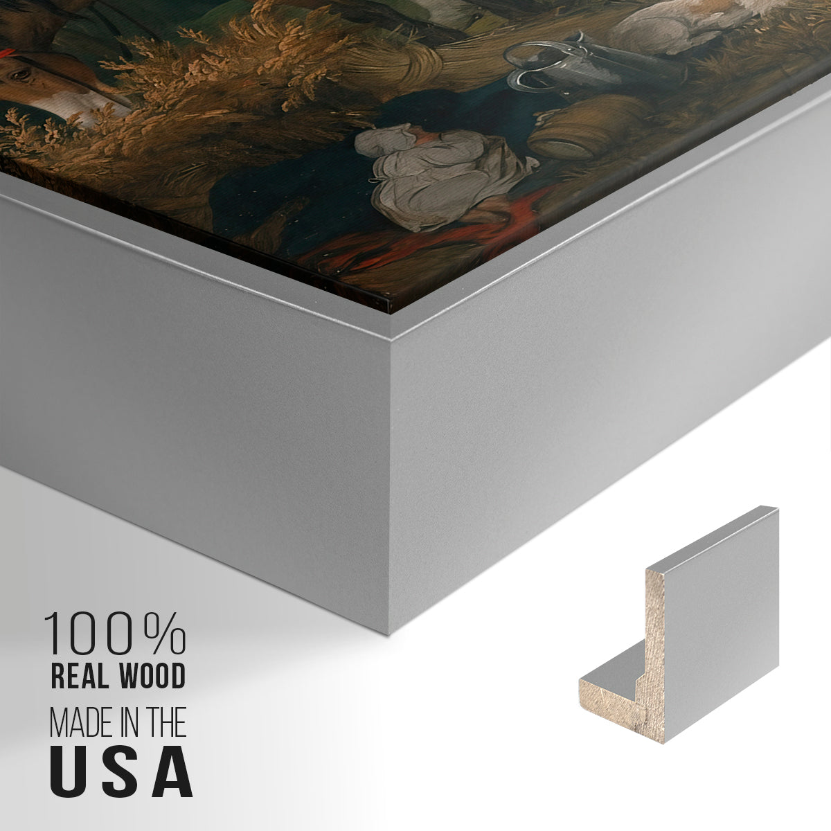 The Reapers, 1800 - Floater Framed Canvas Print