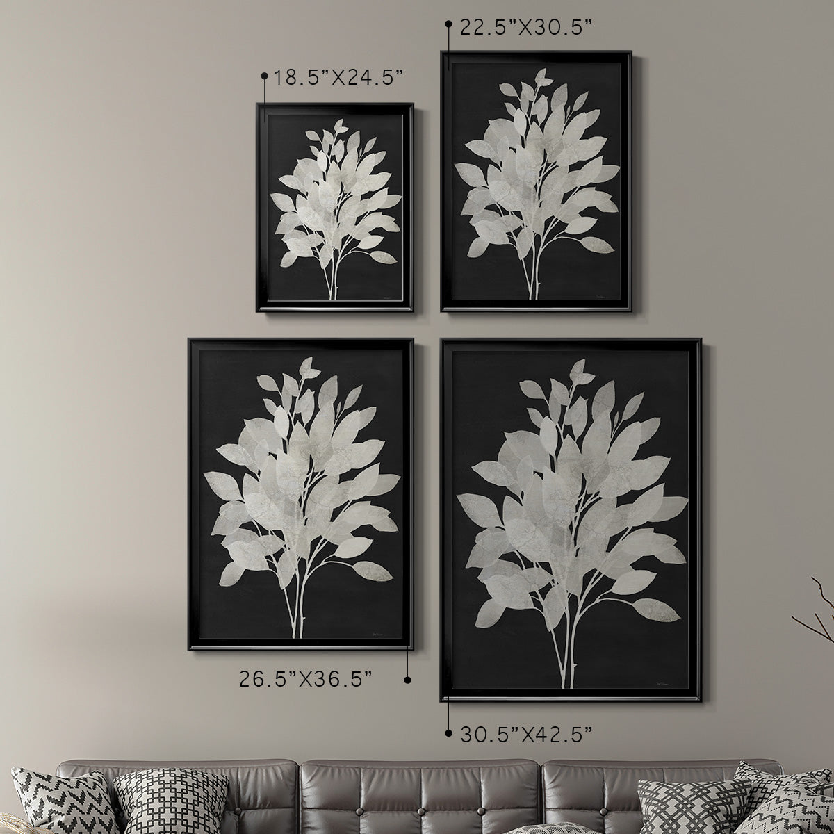 Misty Branches I - Modern Framed Canvas Print