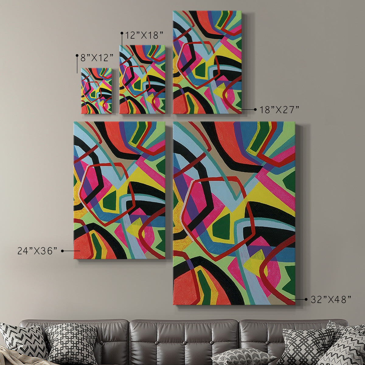 Bold Shape Shift II Premium Gallery Wrapped Canvas - Ready to Hang