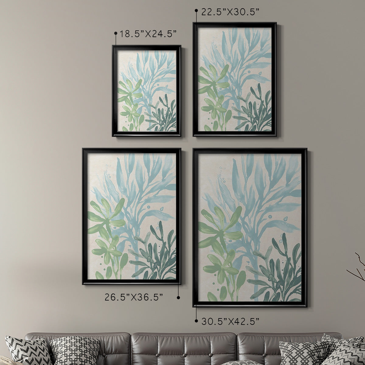 Swaying Seagrass II - Modern Framed Canvas Print