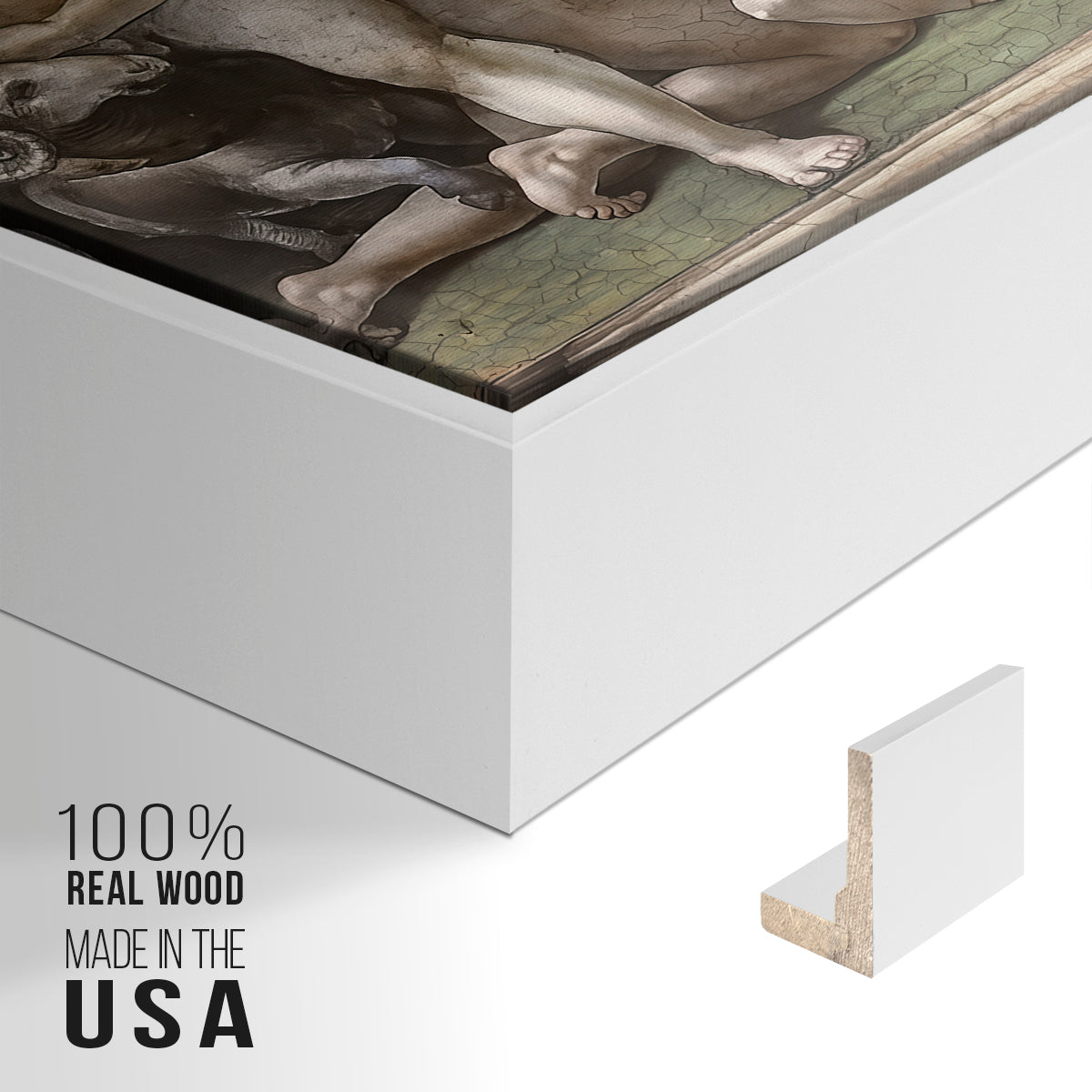 The Sacrifice of Noah (Sistine Chapel), 1509 - Floater Framed Canvas Print