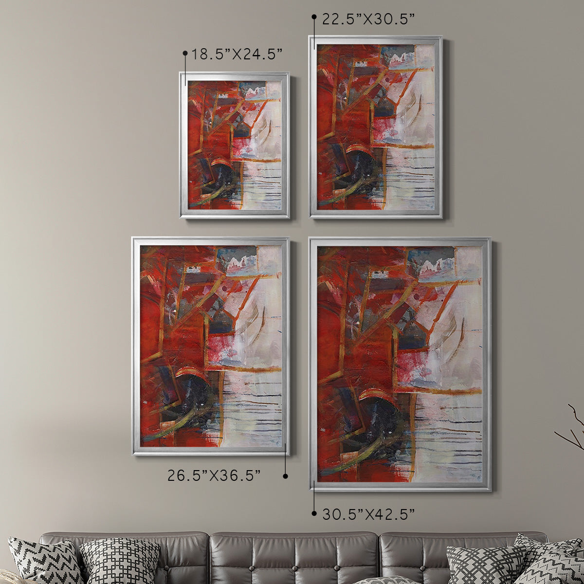 City Life IV - Modern Framed Canvas Print