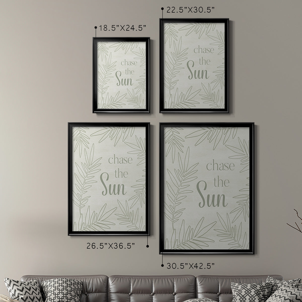 Chase the Sun - Modern Framed Canvas Print