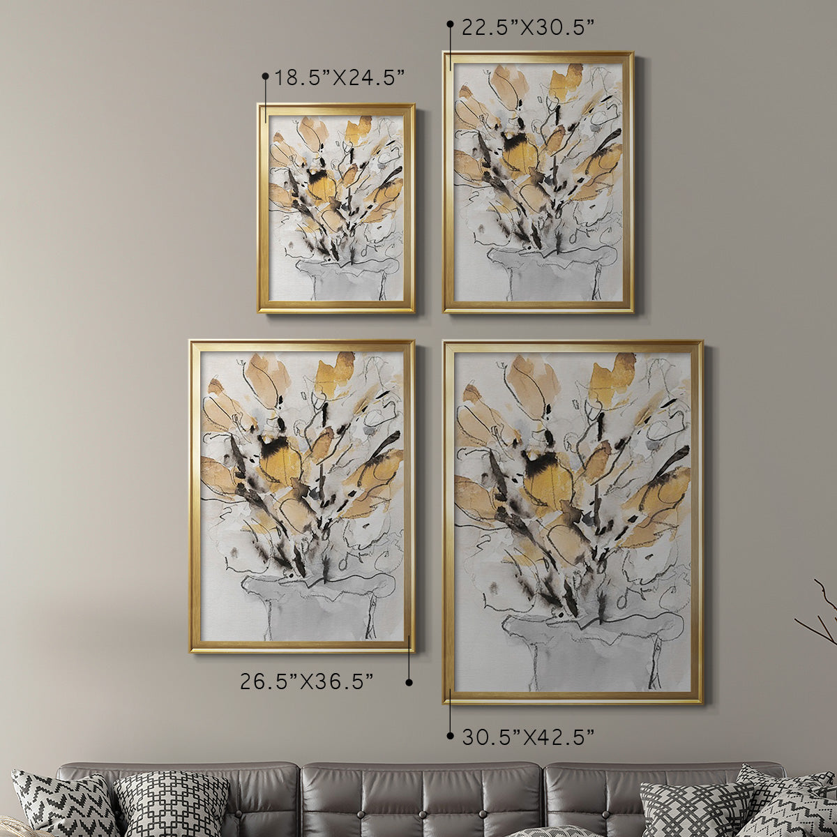 Seasonal Gatherings II - Modern Framed Canvas Print
