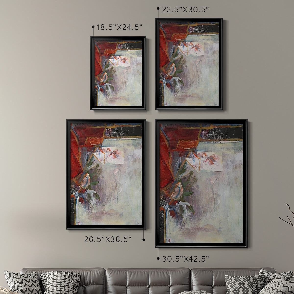 City Life III - Modern Framed Canvas Print