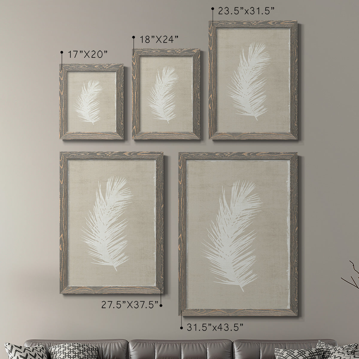 Palm Oasis I   - Premium Framed Canvas 2 Piece Set - Ready to Hang