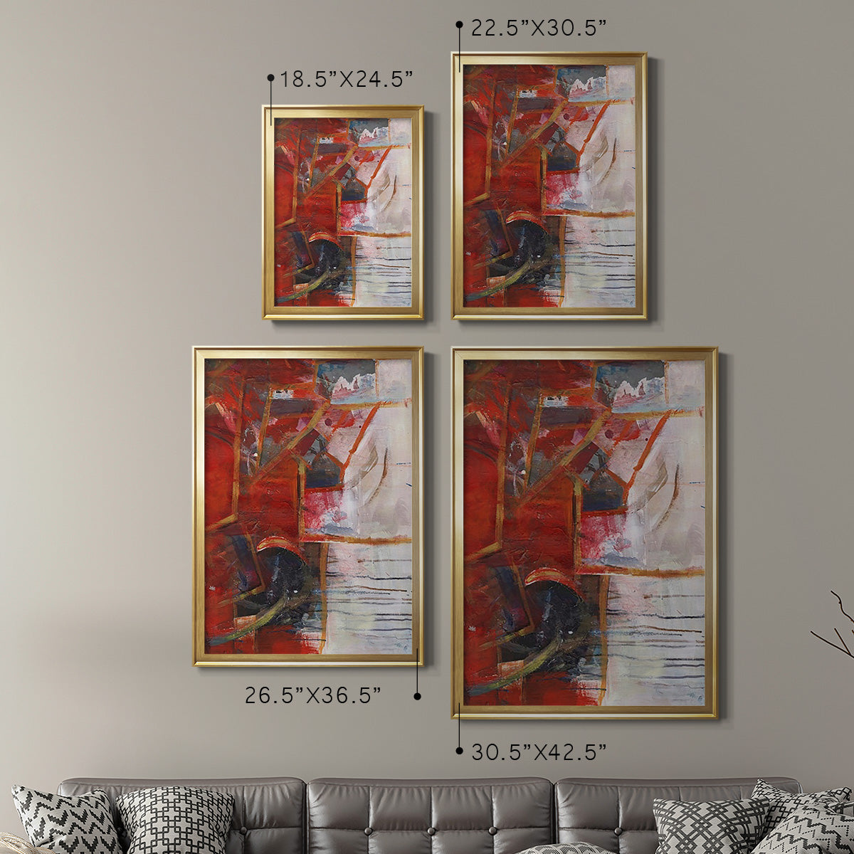 City Life IV - Modern Framed Canvas Print