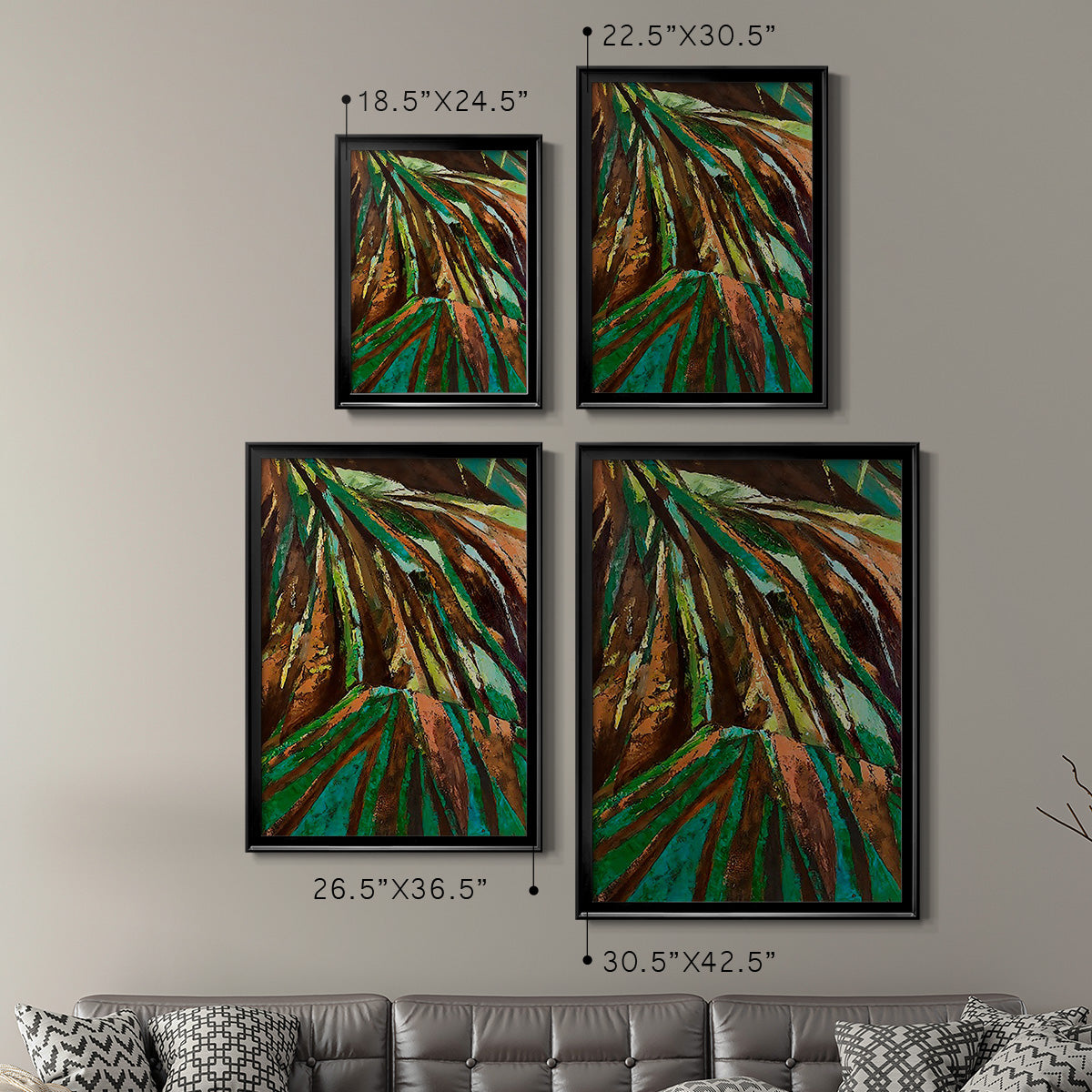 Las Palmas II - Modern Framed Canvas Print