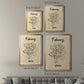 Birth Month II - Modern Framed Canvas Print