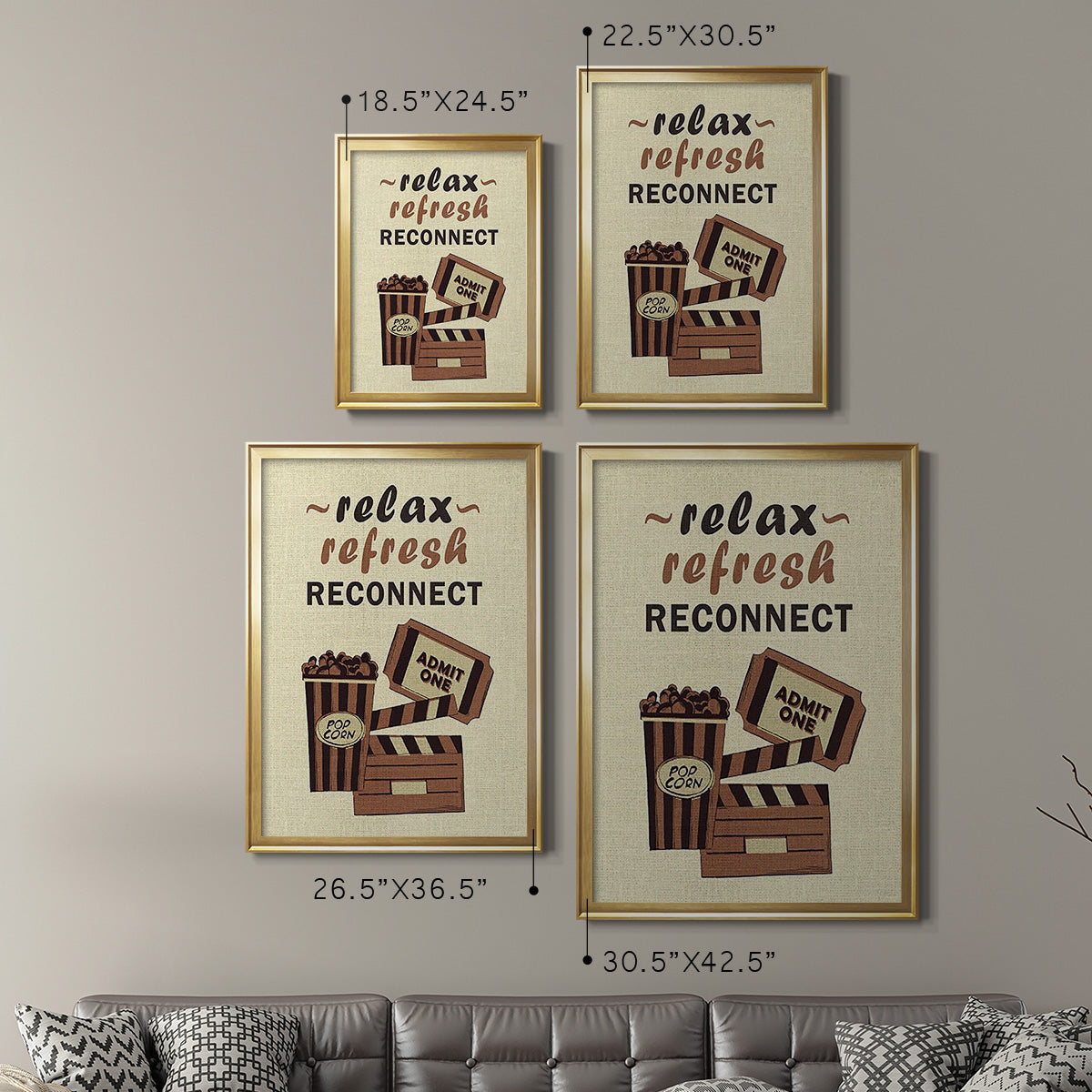 Movie Time IV - Modern Framed Canvas Print