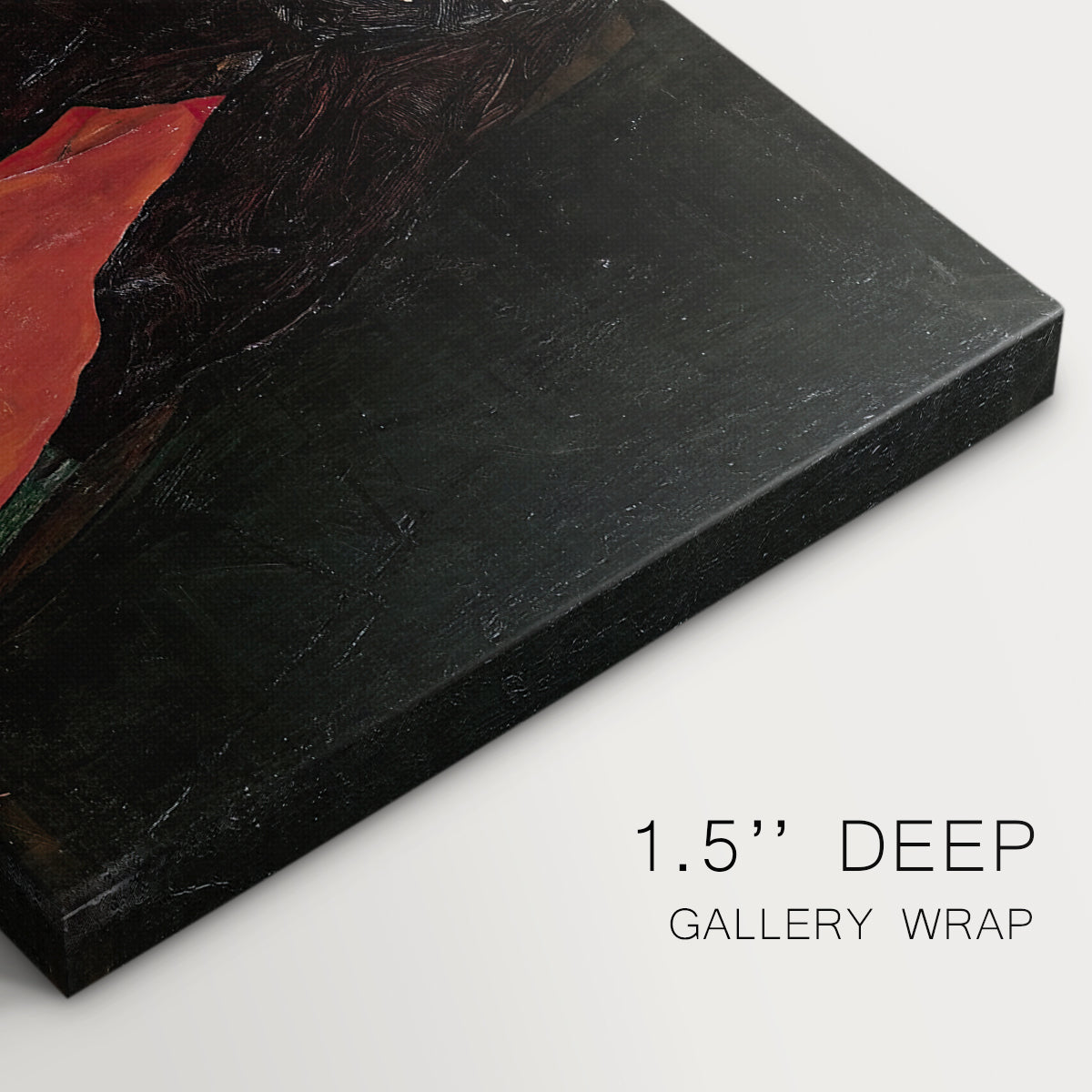 Canvas art print of two figures embracing intimately in stylized expressionist composition, highlighting texture and gallery-wrapped edges