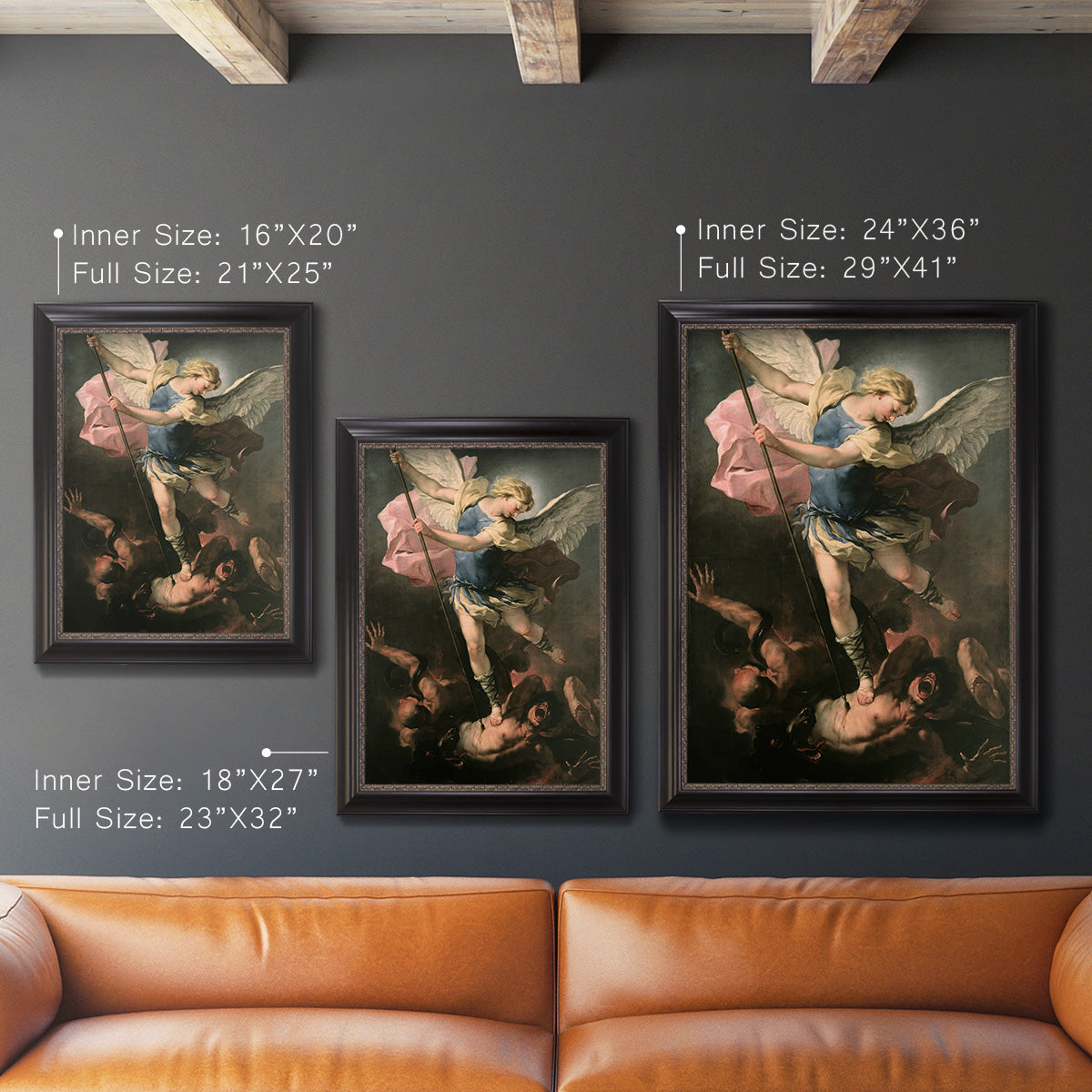 St. Michael - Ornate Framed Canvas Print