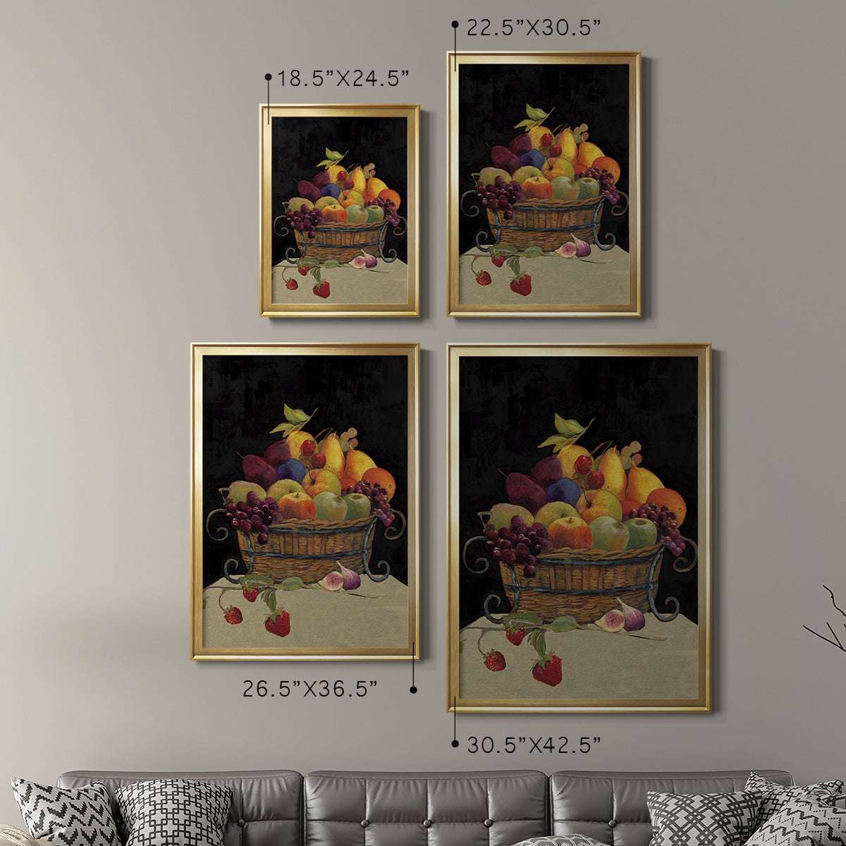 Fruit Basket I Revisit - Modern Framed Canvas Print
