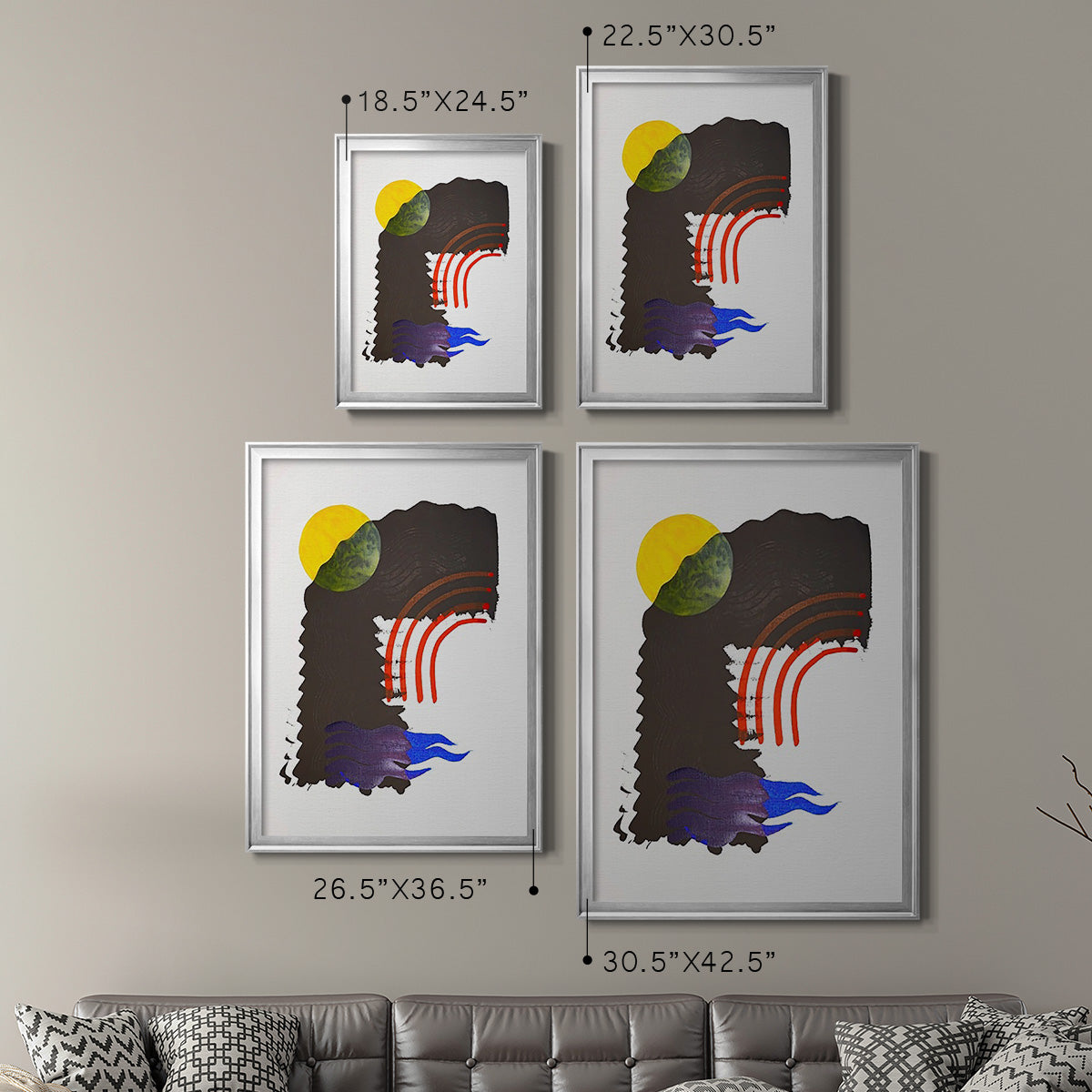 Shifting IV - Modern Framed Canvas Print