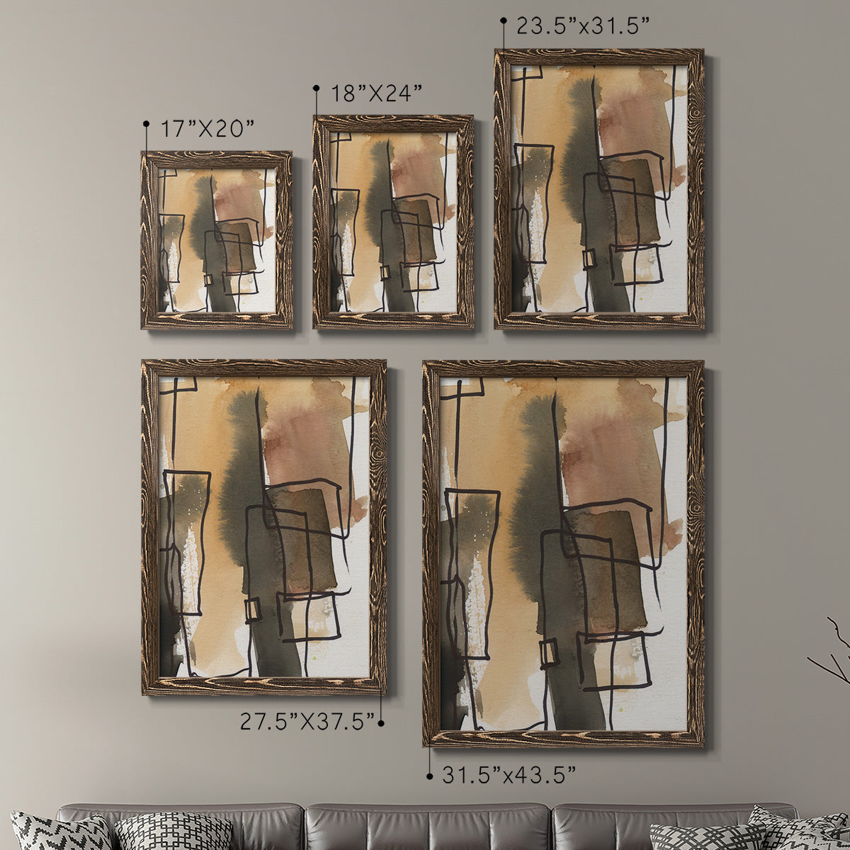 Retro Vibe III - Premium Framed Canvas 2 Piece Set - Ready to Hang